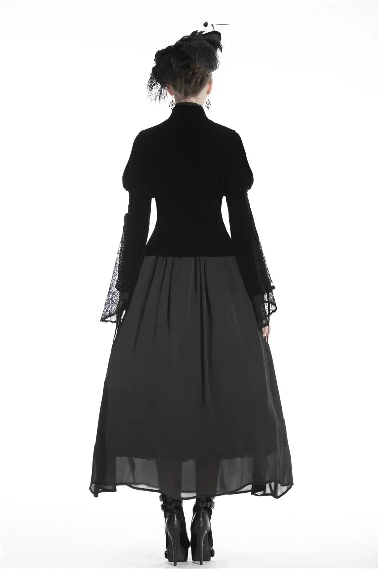 Elegant gothic velvet and lace jacket JW189