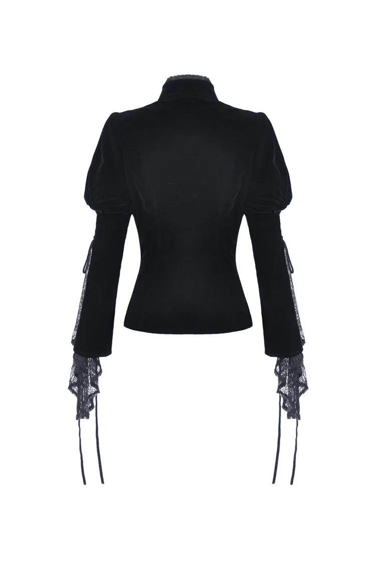Elegant gothic velvet and lace jacket JW189