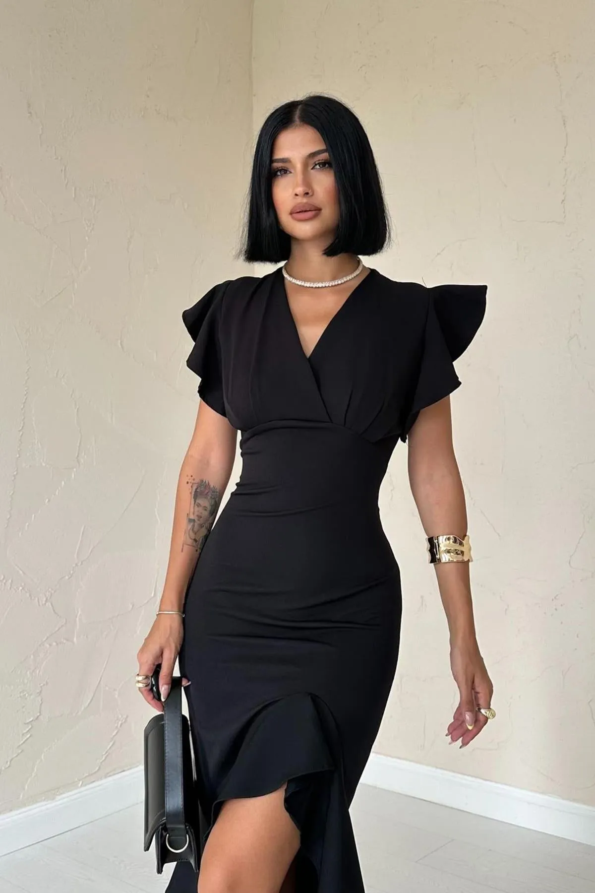 ELS Wrap Dress - Black - Kailua