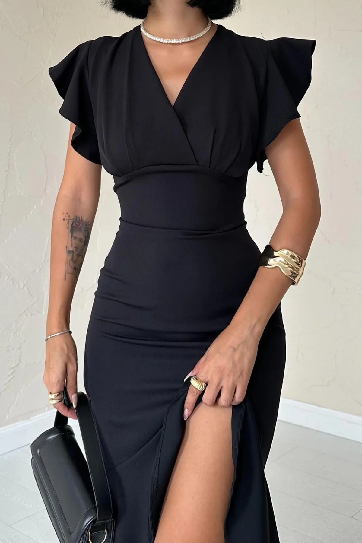 ELS Wrap Dress - Black - Kailua
