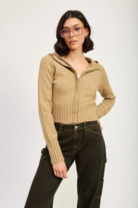 Emory Park CROPPED HOODIE ZIP UP Jacket