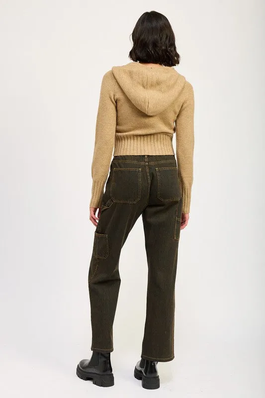 Emory Park CROPPED HOODIE ZIP UP Jacket