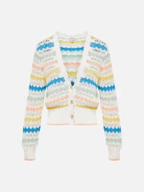 EP YAYING Short Hollow Knit Cardigan