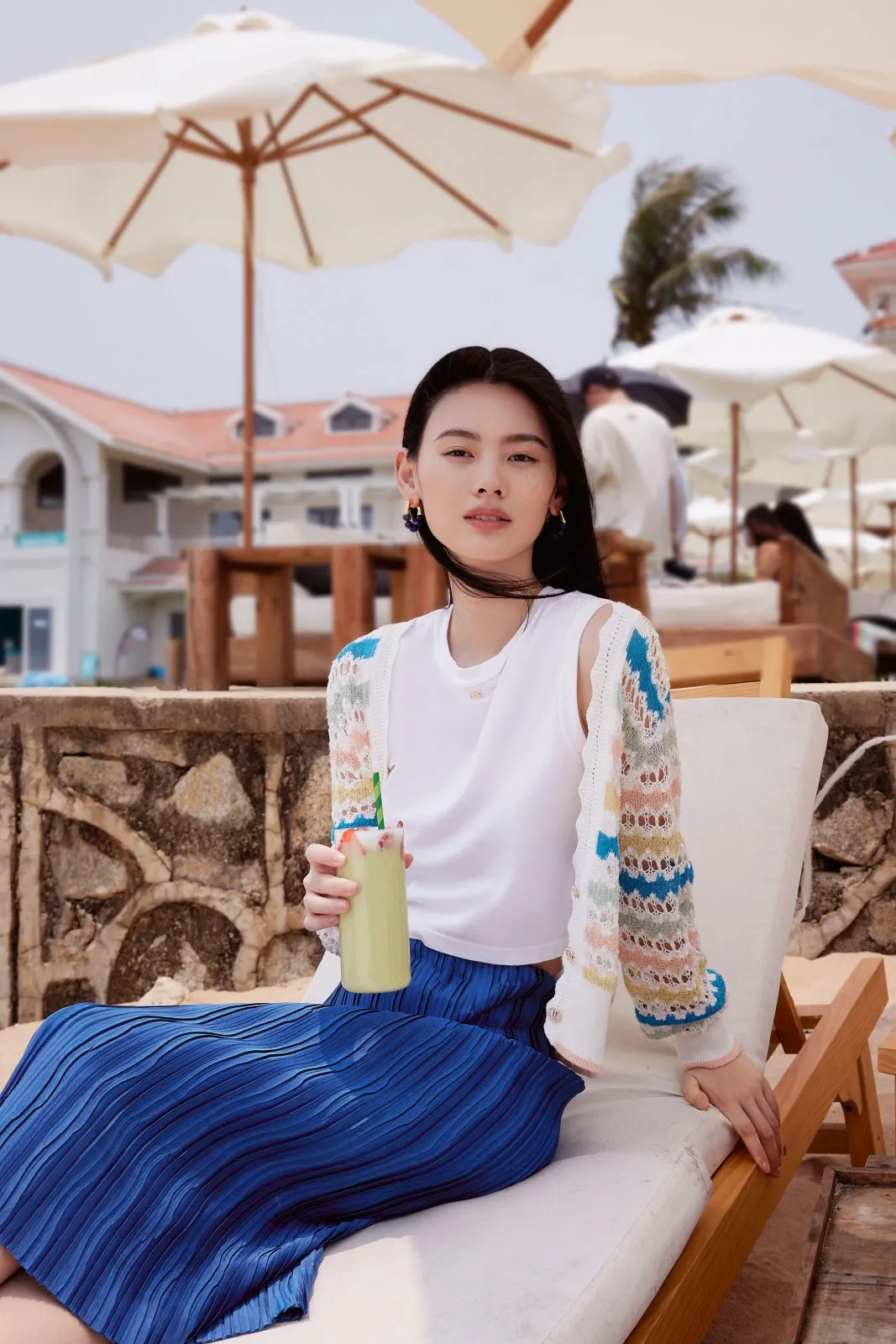 EP YAYING Short Hollow Knit Cardigan