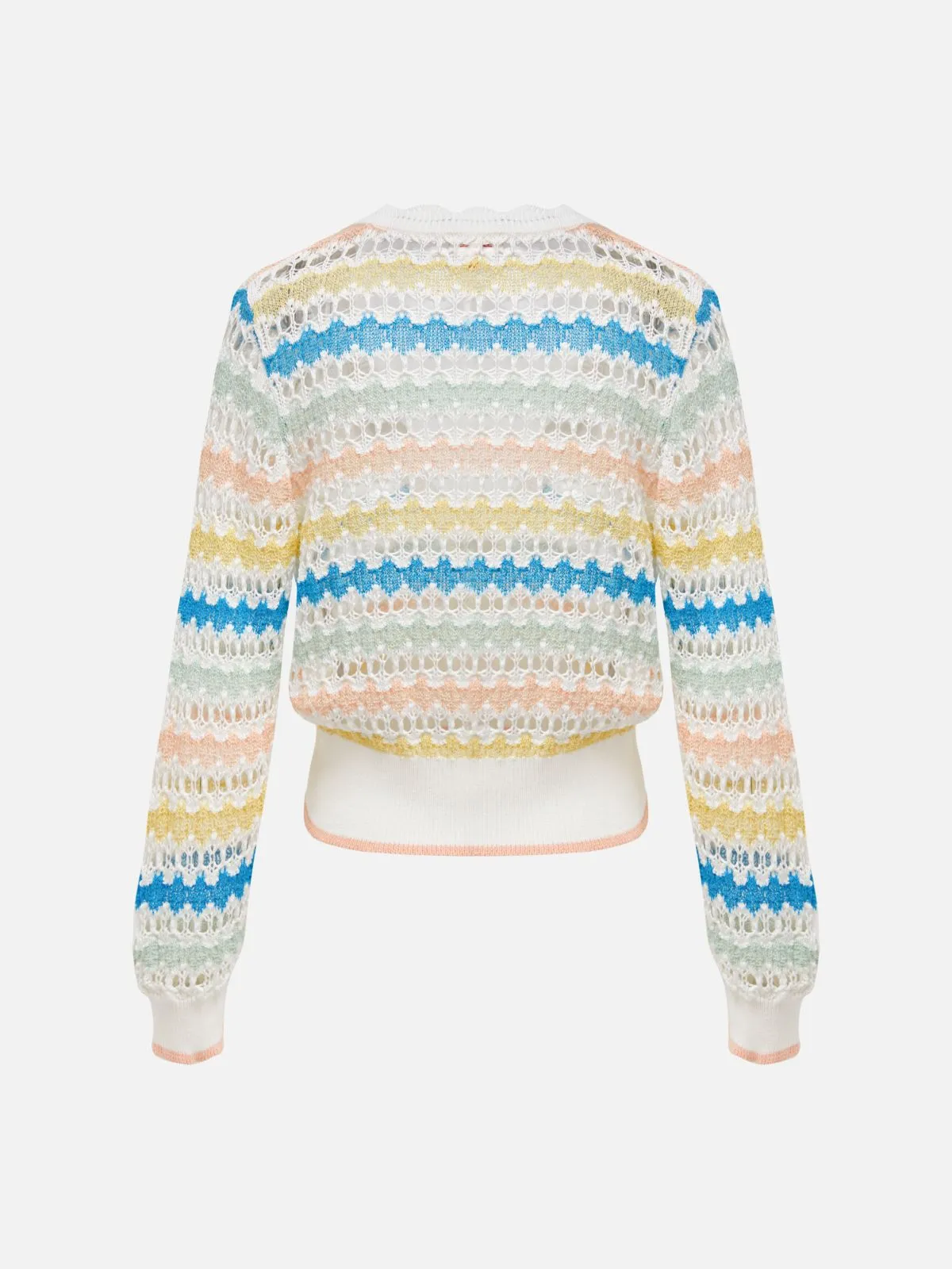 EP YAYING Short Hollow Knit Cardigan