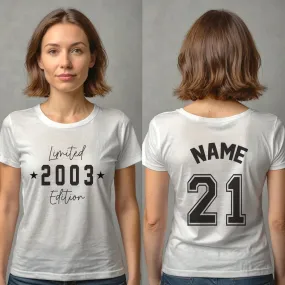 Exclusive Limited Edition 2003 T-Shirt - Custom Name and Number