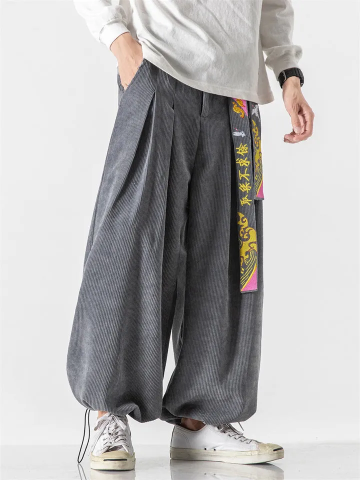 Fashion Embroidery Corduroy Bloomers