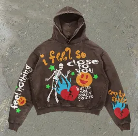 Feeling of love printed casual street hoodie