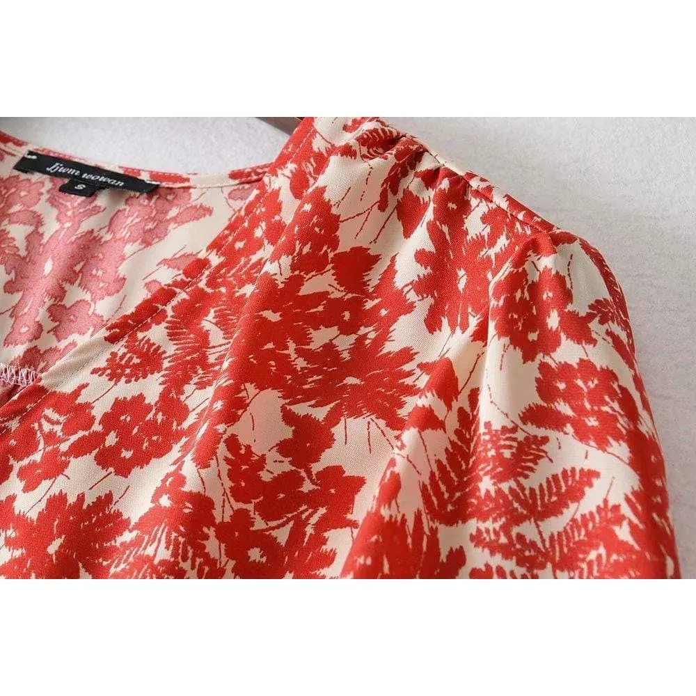 FLORAL WRAP MAXI DRESS