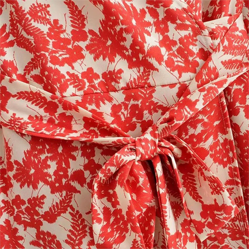 FLORAL WRAP MAXI DRESS