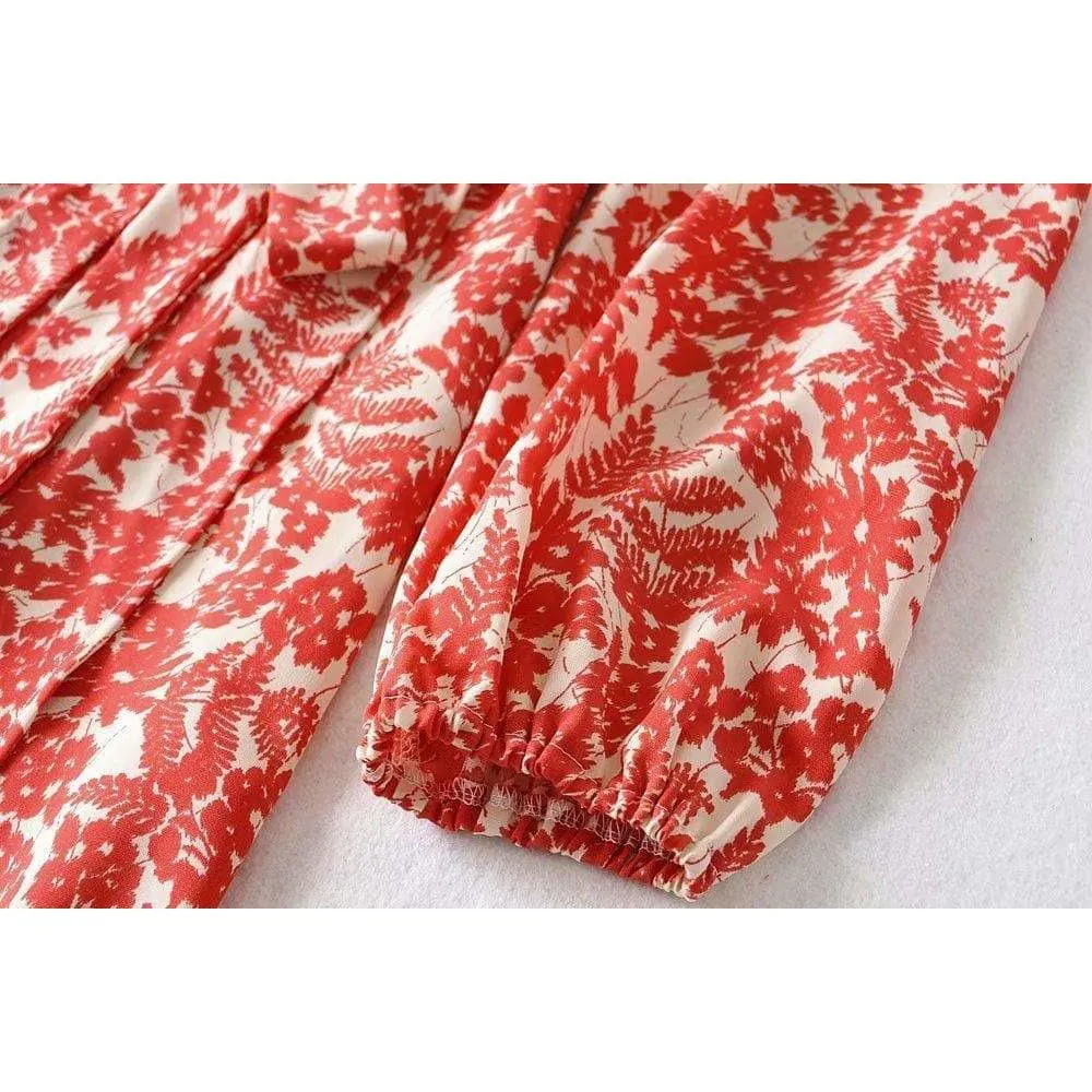 FLORAL WRAP MAXI DRESS
