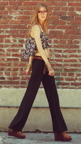 For Love and Lemons Tour Bus Tank in Black Flower