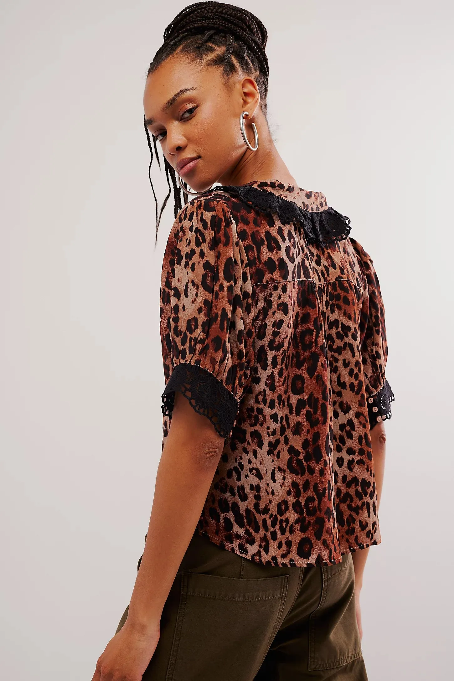 Free People My Love Printed Blouse
