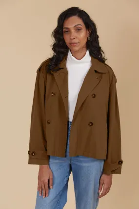 Freya Crop Trench Toffee Isle of Mine