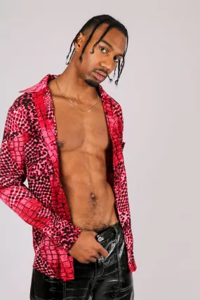 Fuchsia Pink Leopard Party Shirt