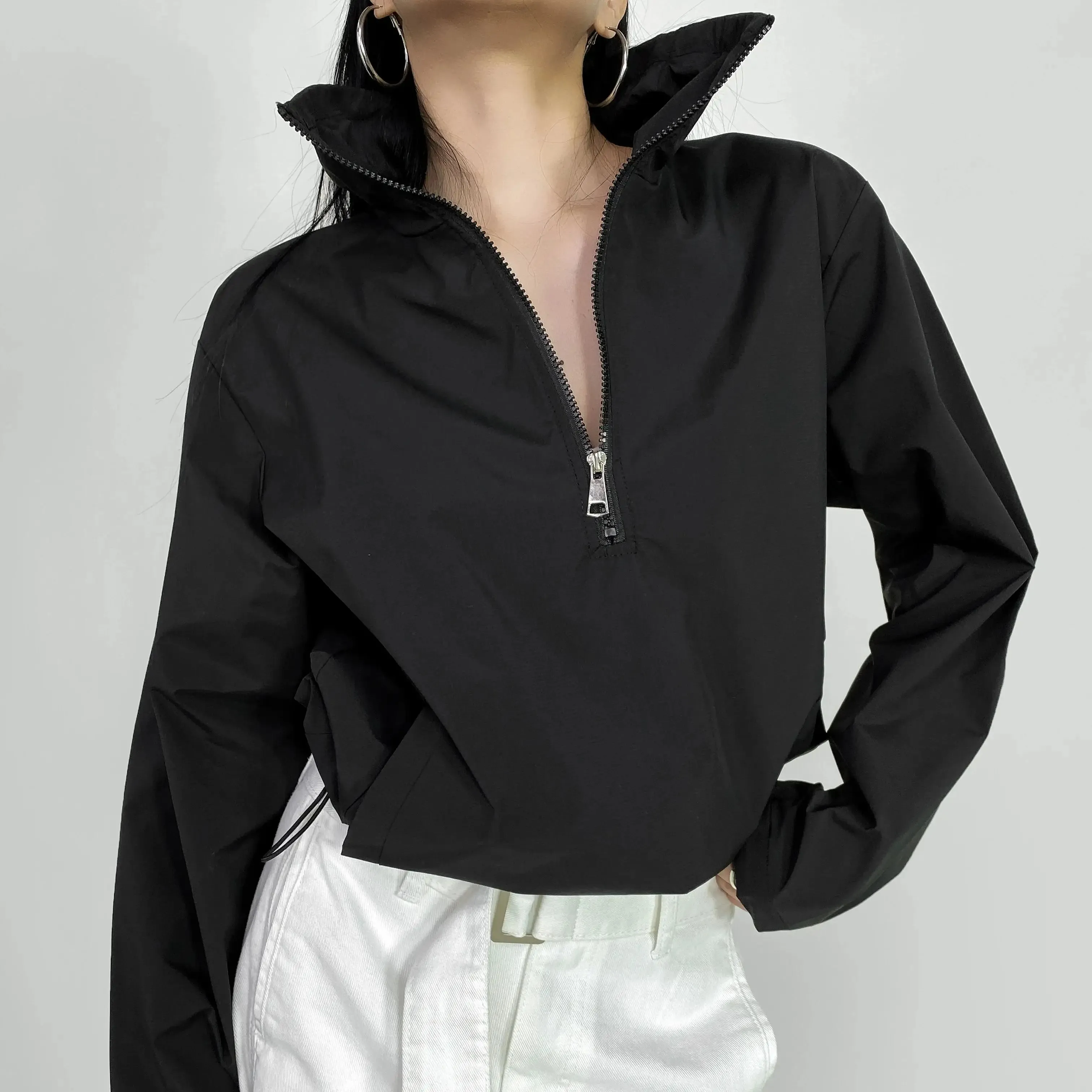 Gesine Funnel Neck Cropped Sport Jacket
