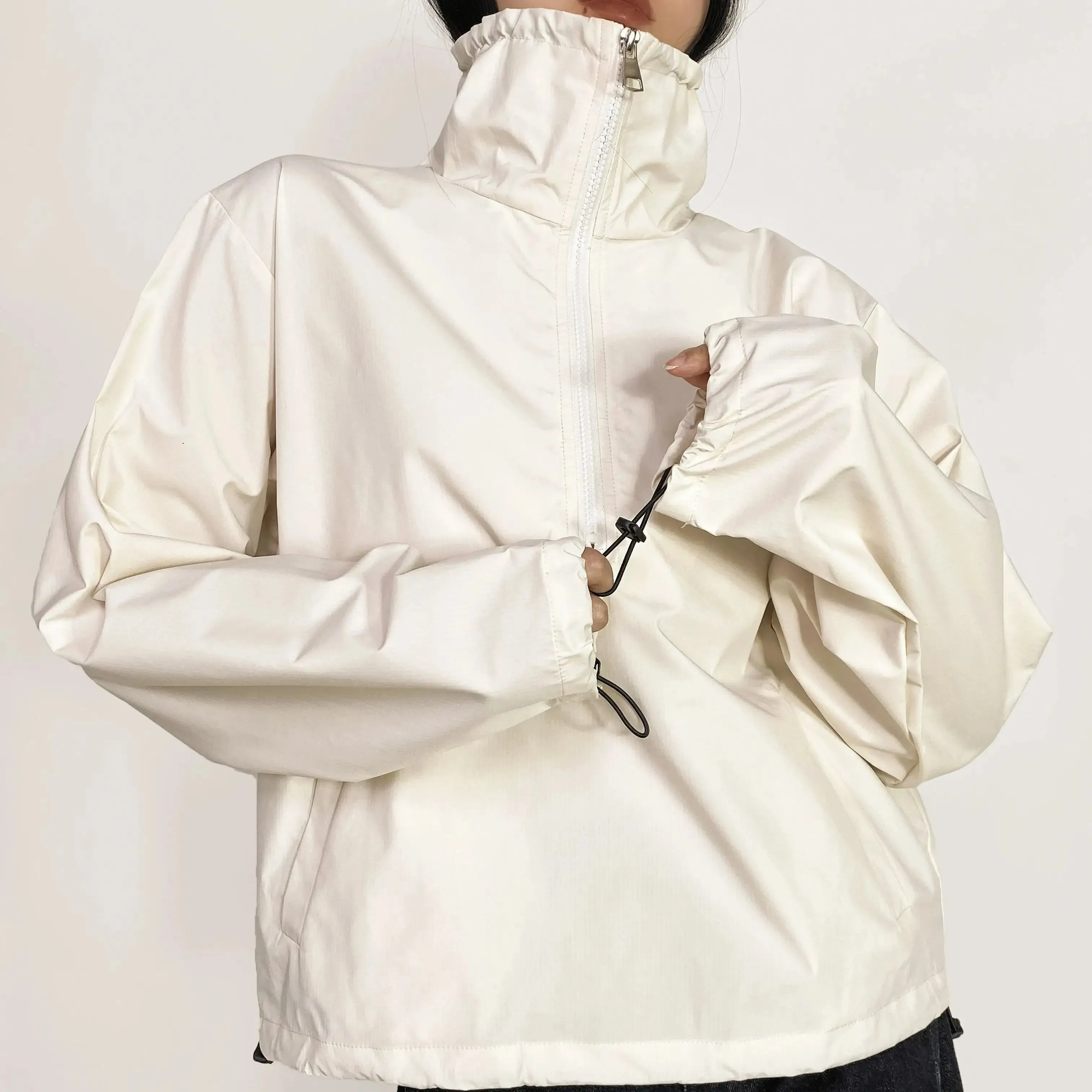 Gesine Funnel Neck Cropped Sport Jacket