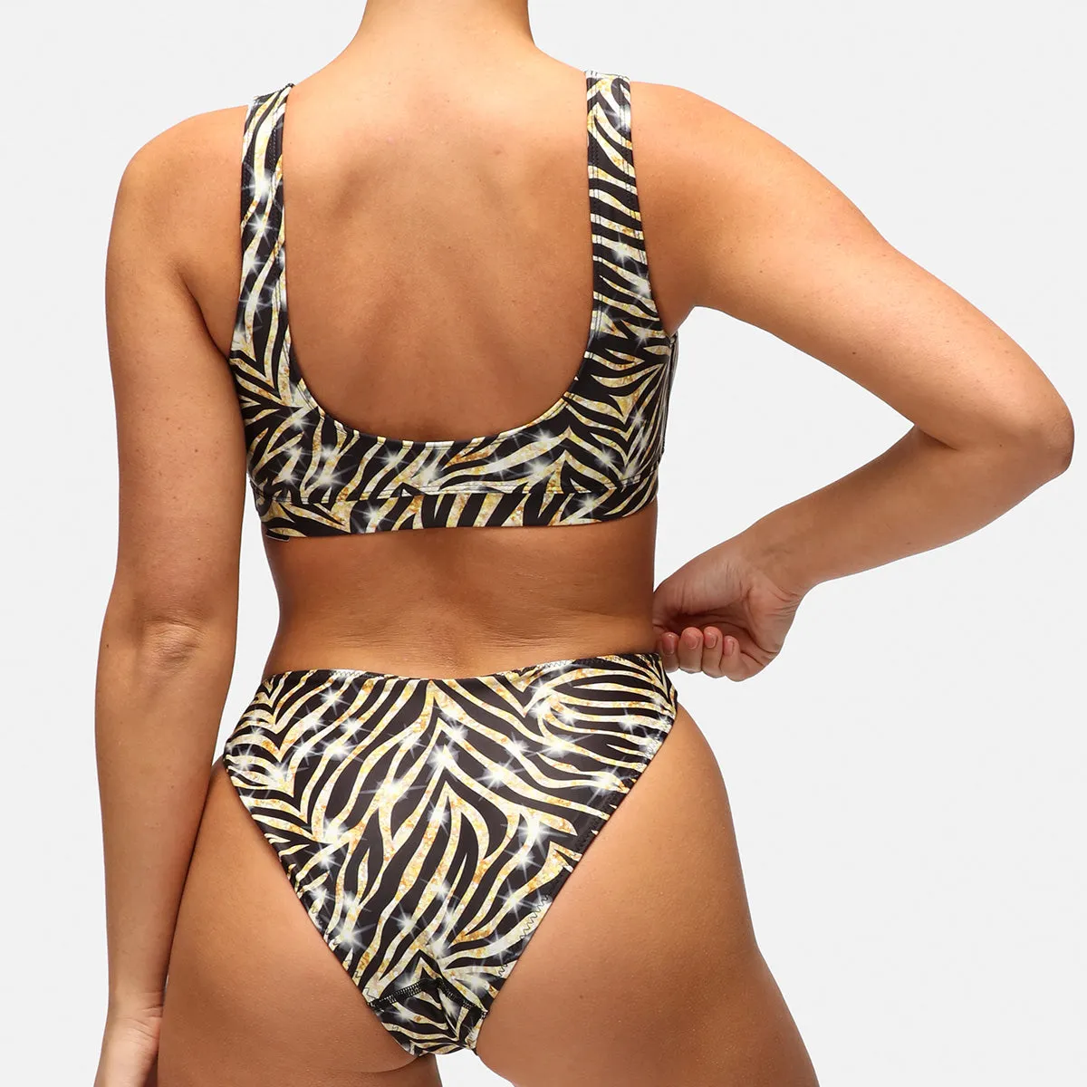 Gilded Tiger Cropped Tikini Top