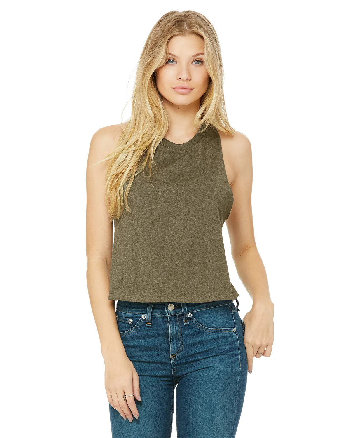 Gold Circle Ohio Women's Racerback Cropped Tank