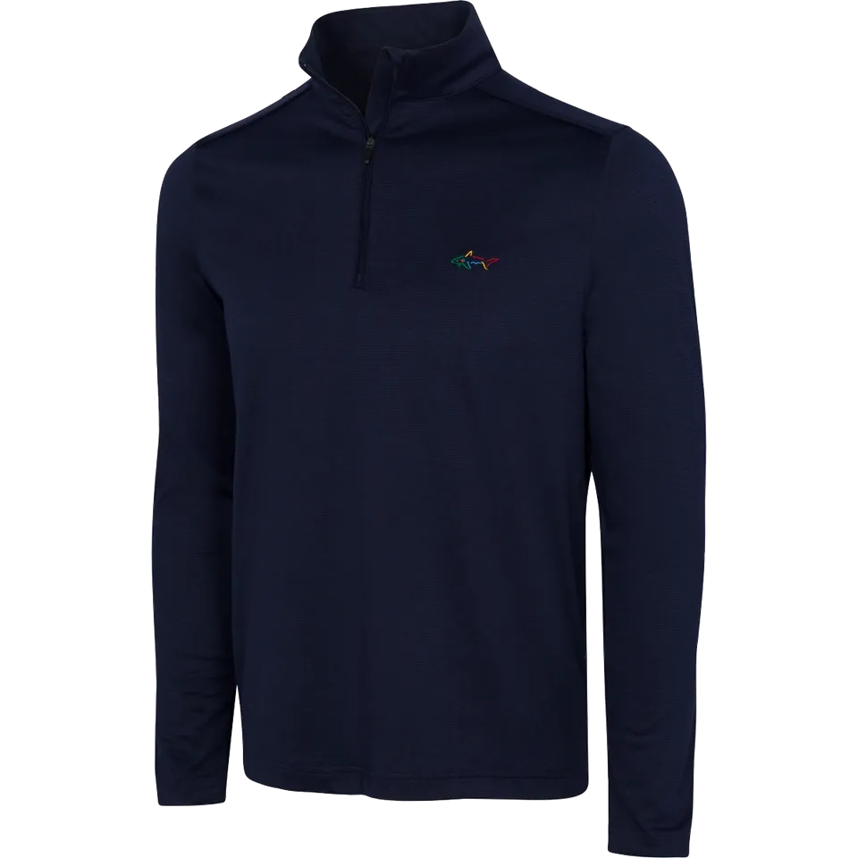 GREG NORMAN Cozy Stripe Jersey Quarter Zip