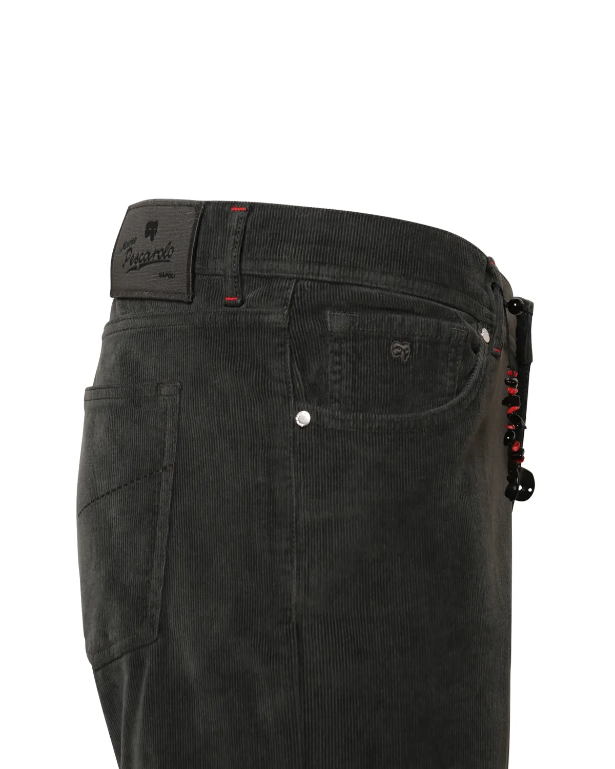 Gun Metal Pinwale Corduroy 5 Pocket Pant