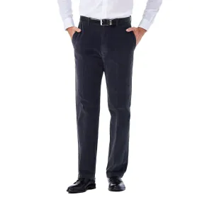 Haggar Mens Classic fit Casual Corduroy Pants 38 / 29 Black Stretch