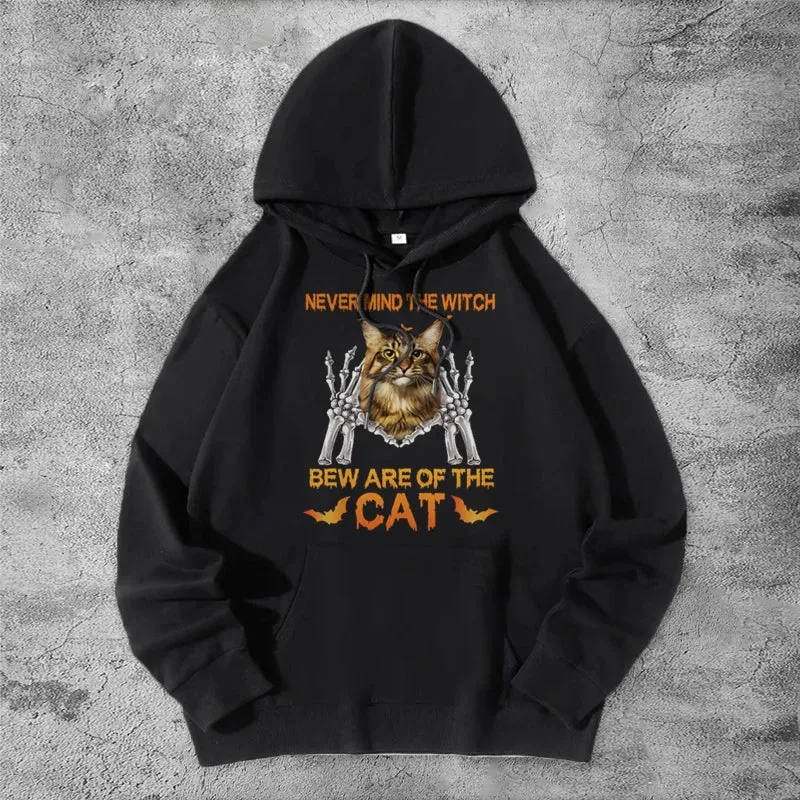 Halloween cat casual hoodie