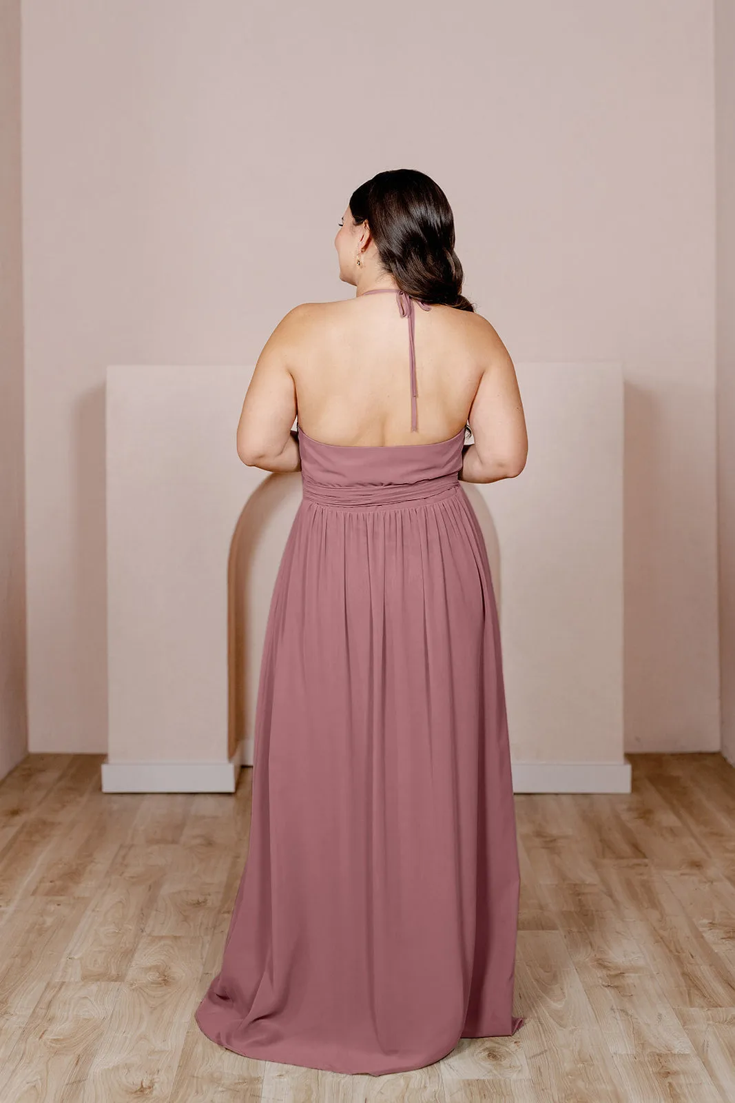 Hannah Chiffon Faux Wrap Dress | Made To Order