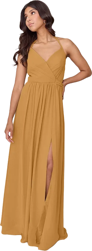 Hannah Chiffon Faux Wrap Dress | Made To Order