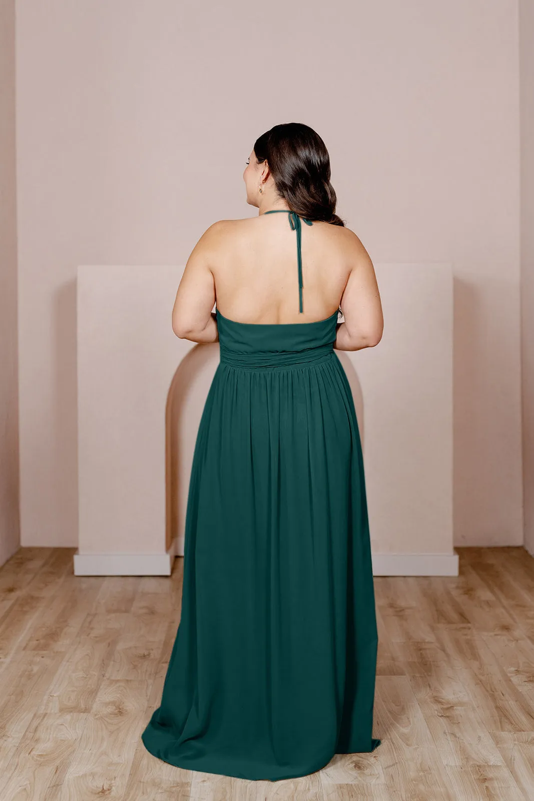 Hannah Chiffon Faux Wrap Dress | Made To Order