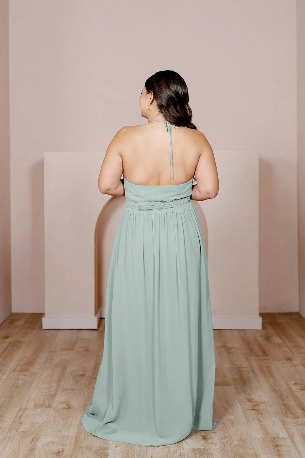 Hannah Chiffon Faux Wrap Dress | Made To Order