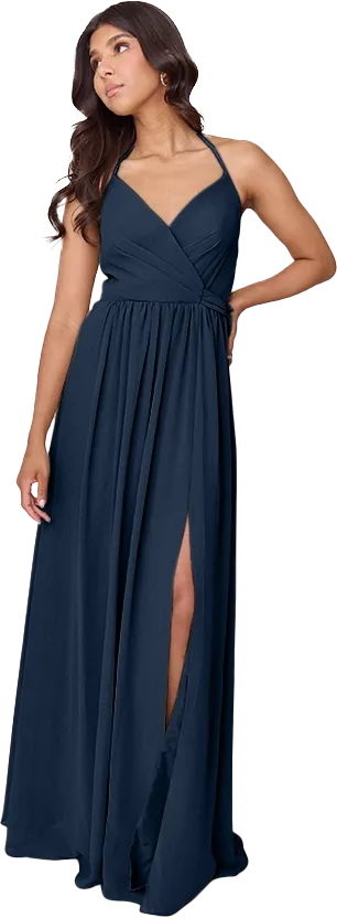 Hannah Chiffon Faux Wrap Dress | Made To Order