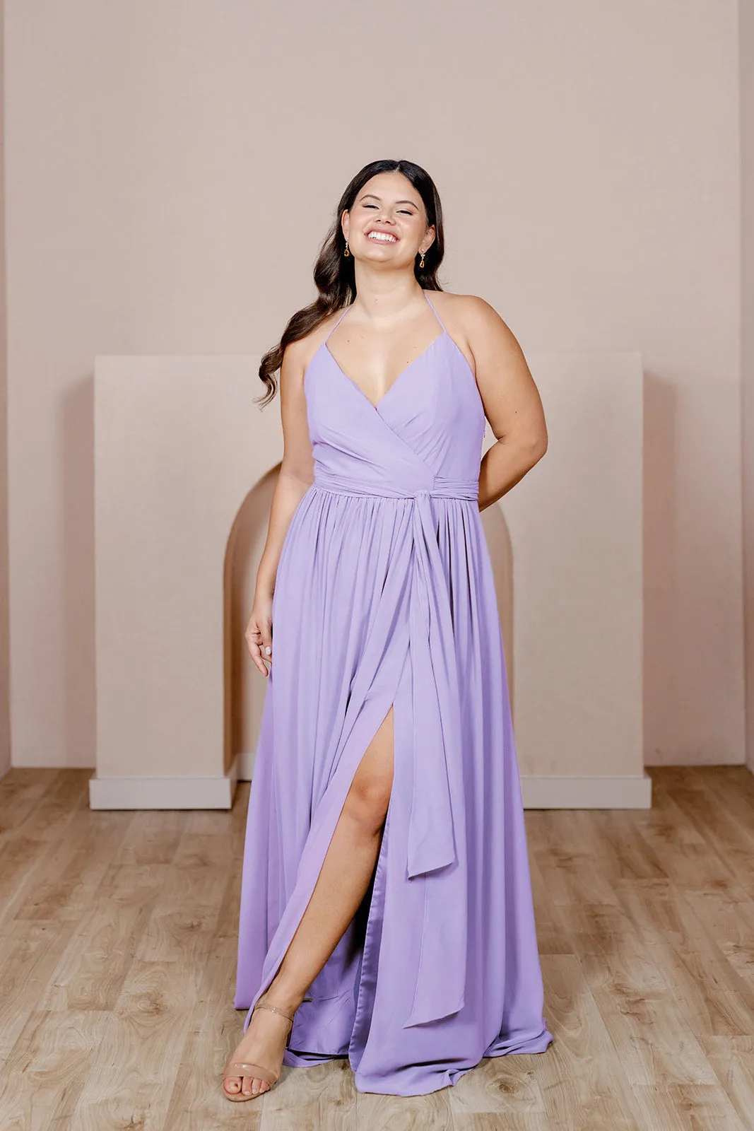 Hannah Chiffon Faux Wrap Dress | Made To Order