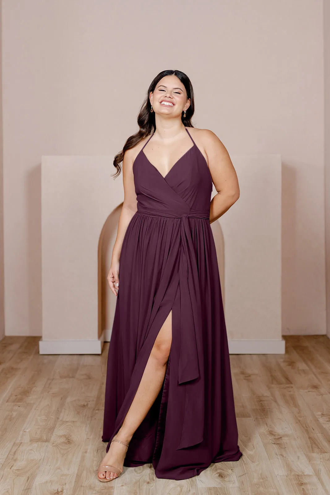 Hannah Chiffon Faux Wrap Dress | Made To Order