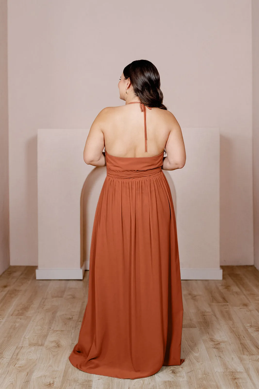Hannah Chiffon Faux Wrap Dress | Made To Order
