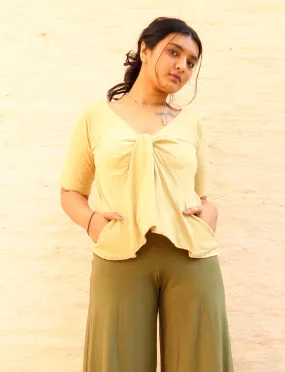 Heart Origami Cropped Shirt