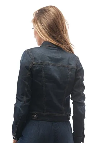 Hollywood Star Fashion Womens Basic Button Down Denim Jean Jacket