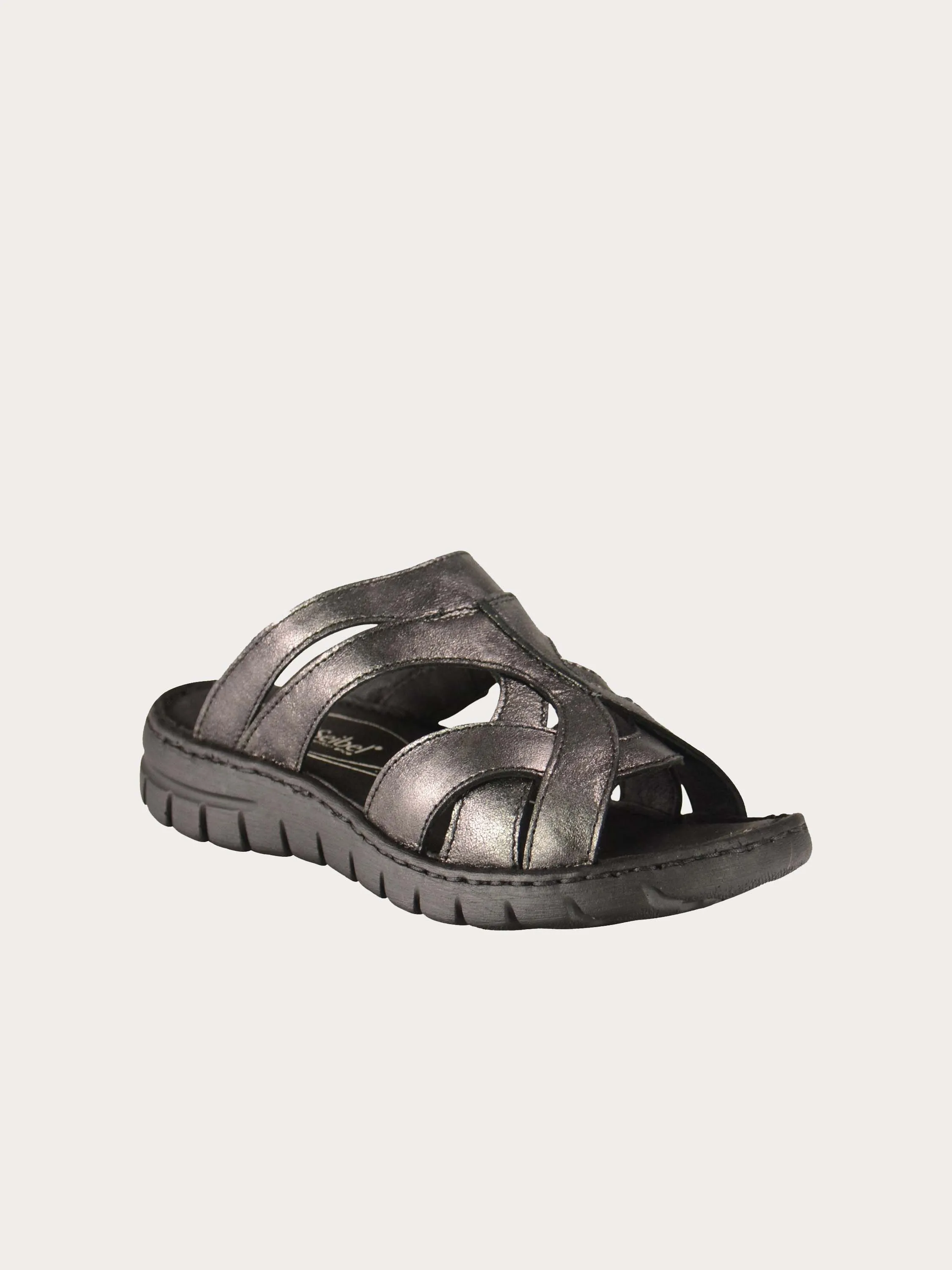 Josef Seibel Women's Grey Slider Sandals