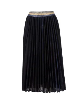 Laminated pleated skirt