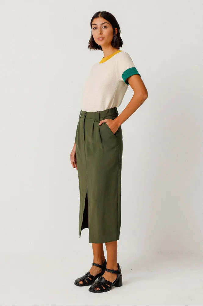 LAST ONE in 38 - Xare Skirt - Deep Green