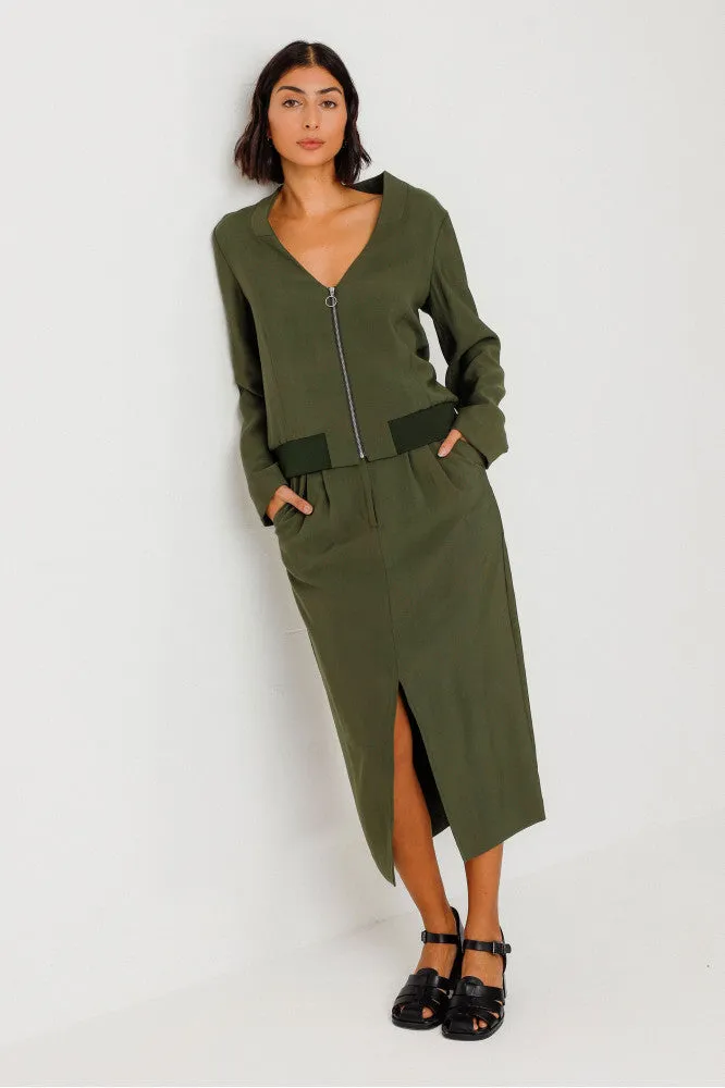 LAST ONE in 38 - Xare Skirt - Deep Green