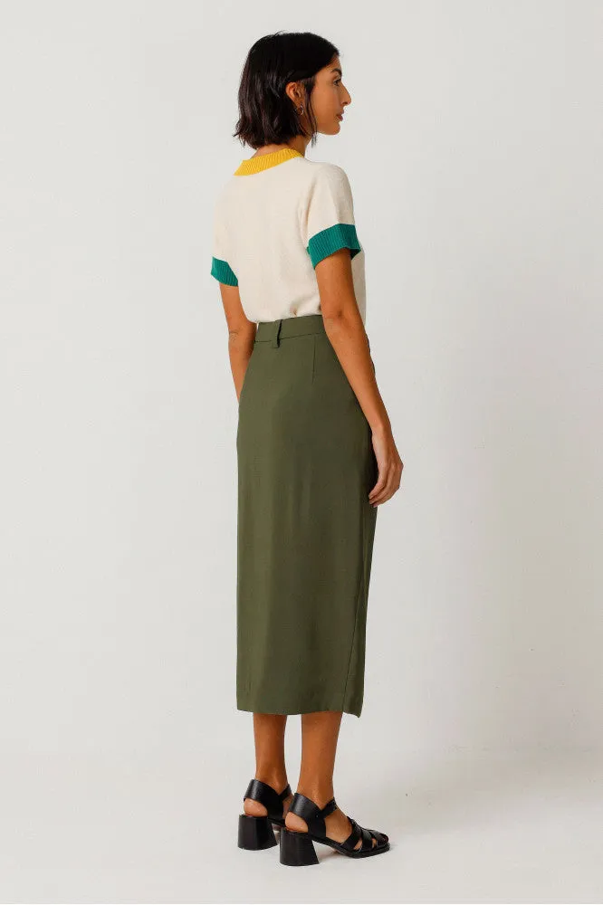 LAST ONE in 38 - Xare Skirt - Deep Green