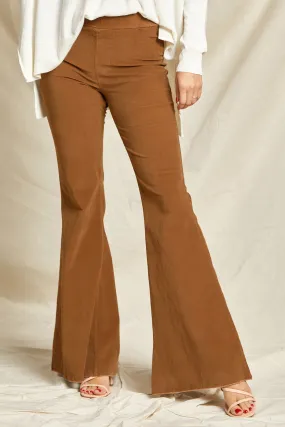 Marta High Rise Flare Corduroy Jeans - Chocolate