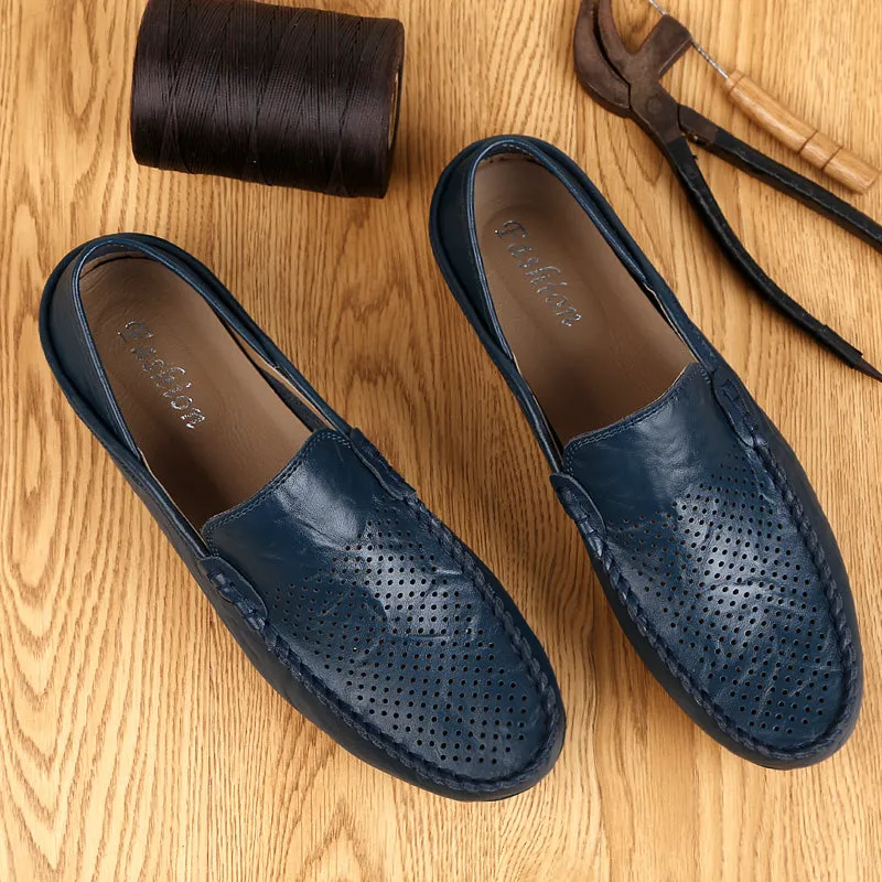 Men's Summer Loafers | Genuine Leather Shoes