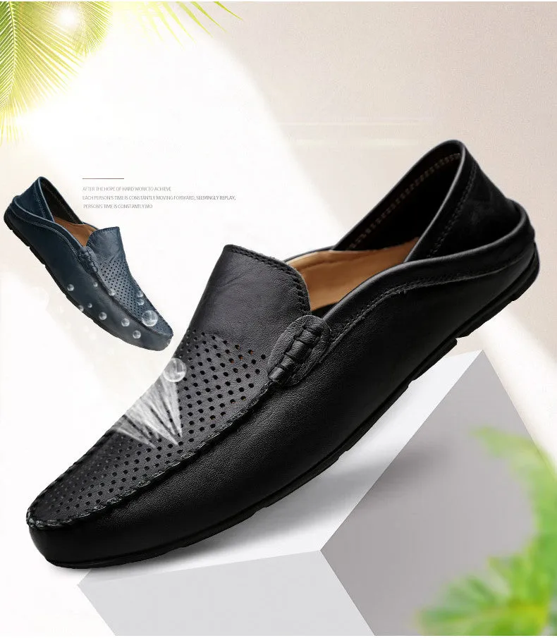 Men's Summer Loafers | Genuine Leather Shoes
