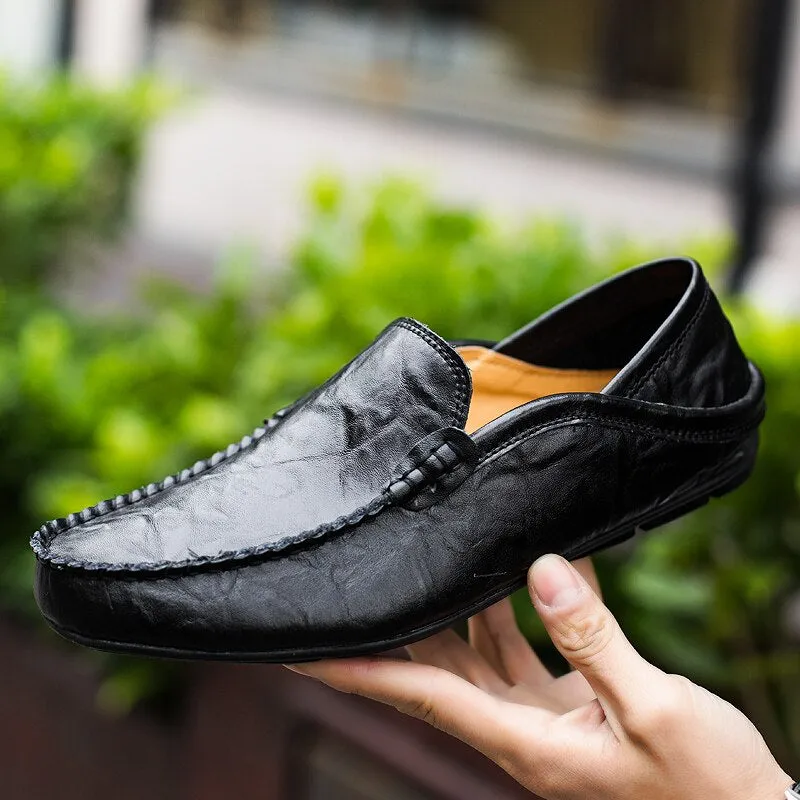 Men's Summer Loafers | Genuine Leather Shoes