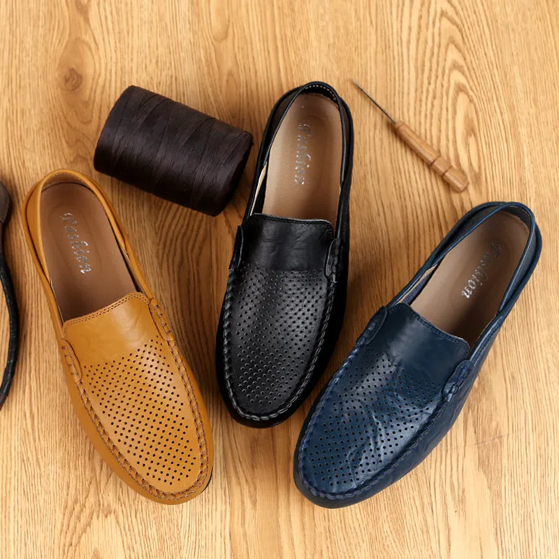 Men's Summer Loafers | Genuine Leather Shoes