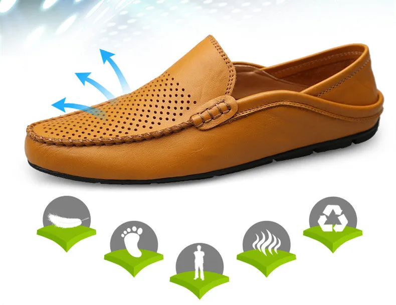 Men's Summer Loafers | Genuine Leather Shoes
