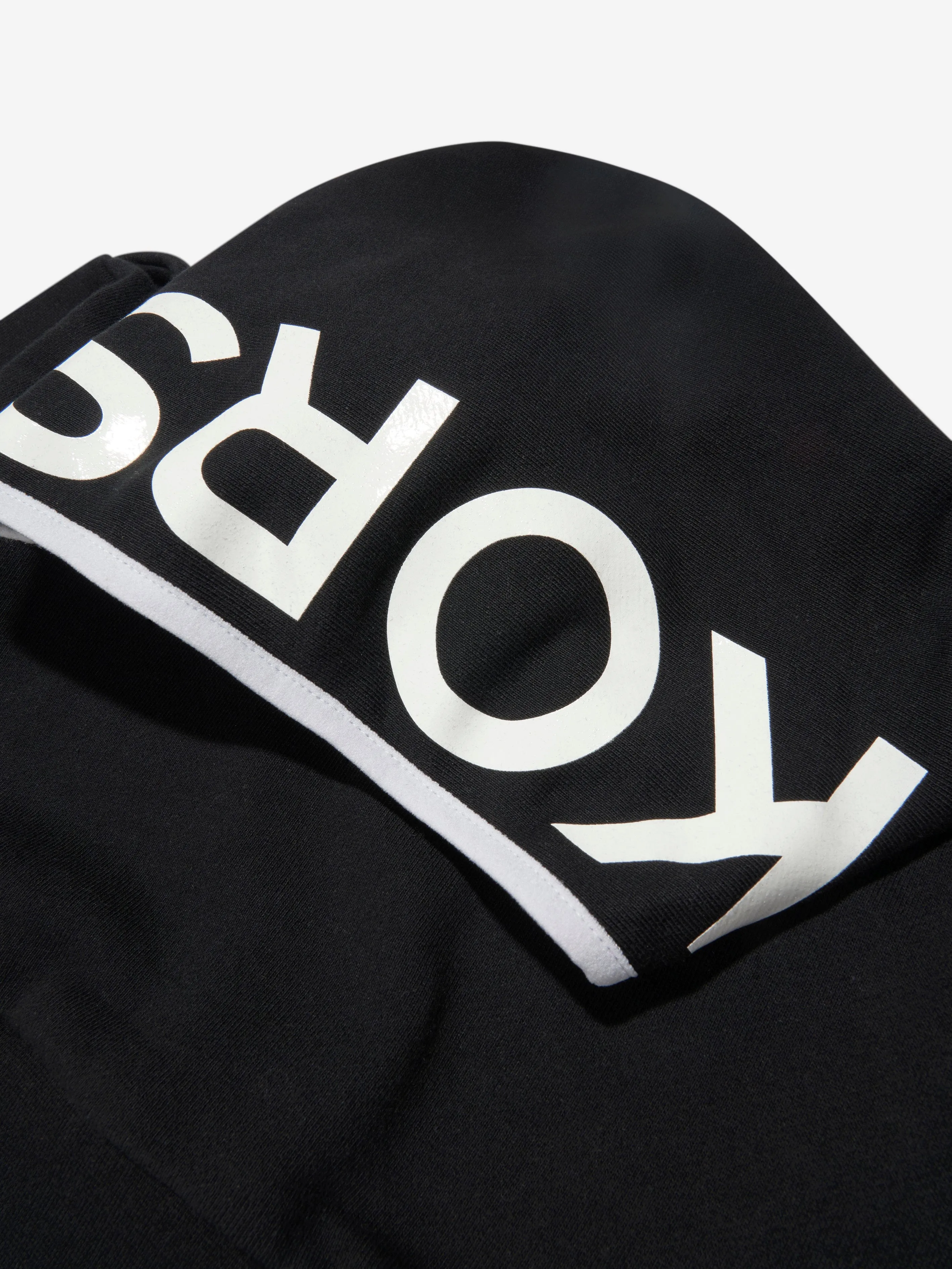 Michael Kors Girls Cropped Logo Hoodie in Black