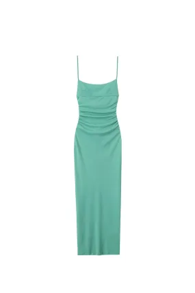 'Molly' Backless Strappy  Pleated Wrap  Dress